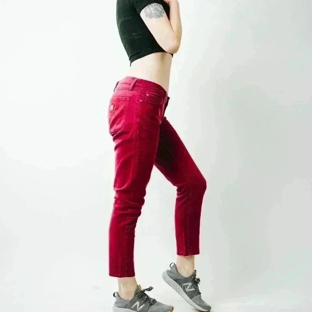 Red Roxy Denim Jeans - Picture 4 of 9